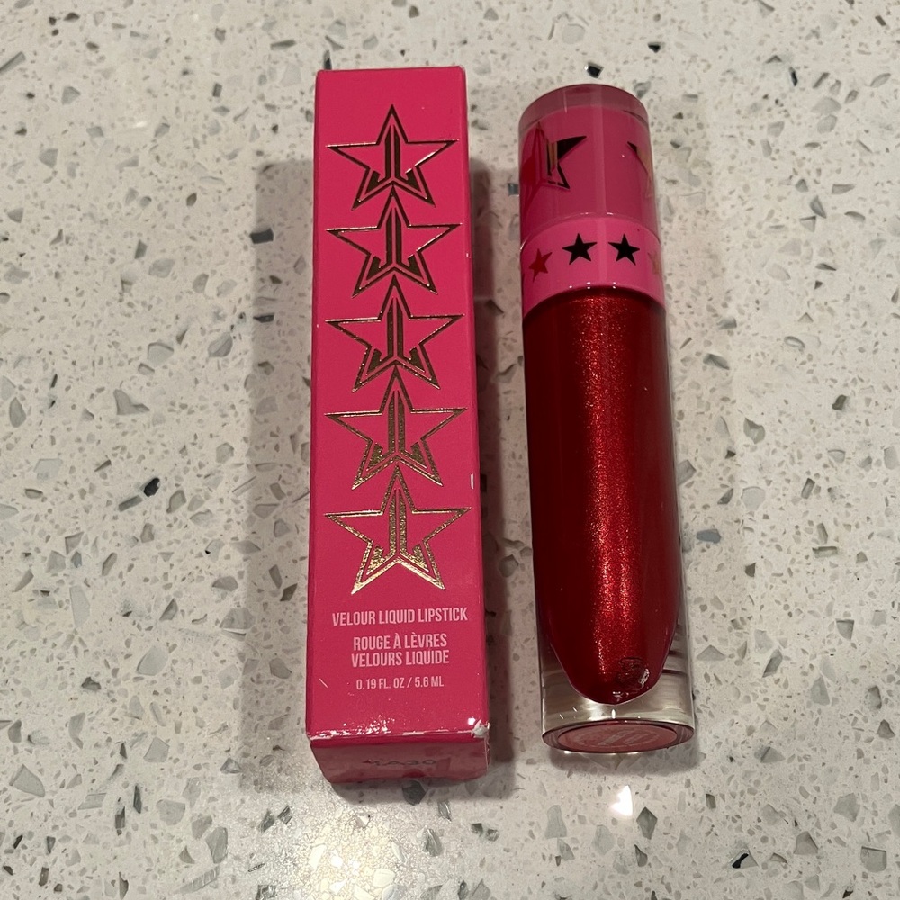 Velour Liquid Lipstick - Poinsettia Sparkling Red
